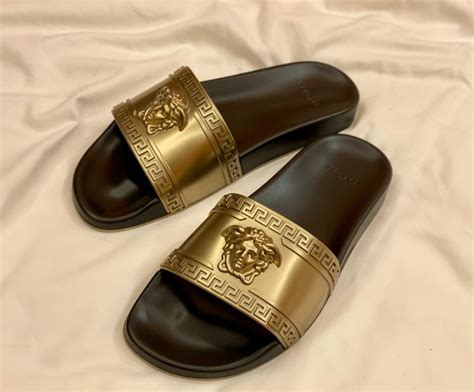 versace sipper|Versace slippers saks.